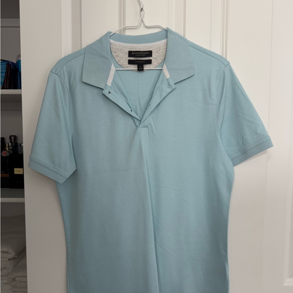 Banana Republic Sky Blue Polo Shirt